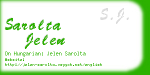 sarolta jelen business card